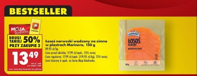 Łosoś wędzony na zimno plastry Marinero promocja