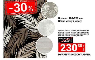 Dywan WISKOZOWY ADANA 160x230 cm różne wzory i kolory promocja w Merkury Market