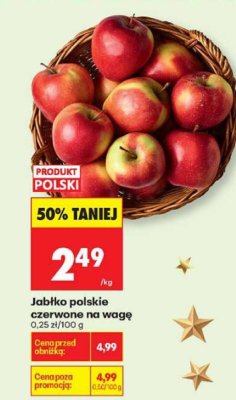 Jabłko polskie czerwone na wagę promocja w Biedronka