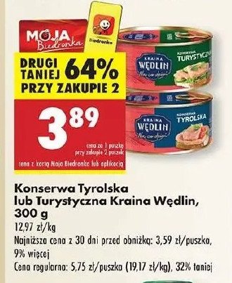 Konserwa tyrolska Kraina wędlin promocja w Biedronka