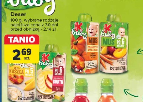 Mus po 6 msc jabłko-brzoskwinia-marchew-banan Kubuś baby promocja