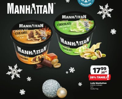 Lody Manhattan (różne rodzaje) promocja w Netto