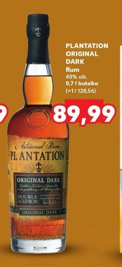 Rum PLANTATION ORIGINAL DARK promocja