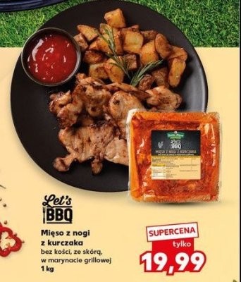 Mi臋so z nogi kurczaka bez ko艣ci ze sk贸r膮 w marynacie K-classic let's bbq promocja