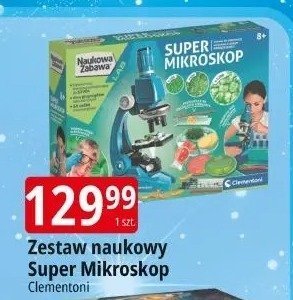 Zestaw naukowy Super Mikroskop Clementoni promocja w Leclerc