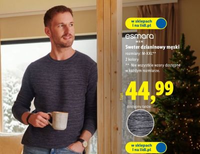 Sweter dzianinowy męski  promocja w Lidl