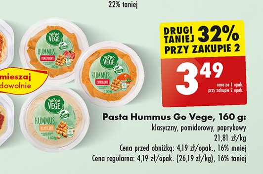 Pasta hummus paprykowy Govege promocja