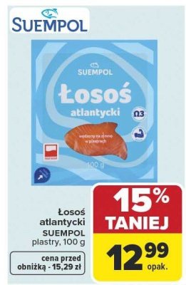 Łosoś atlantycki SUEMPOL plastry promocja w Carrefour Market