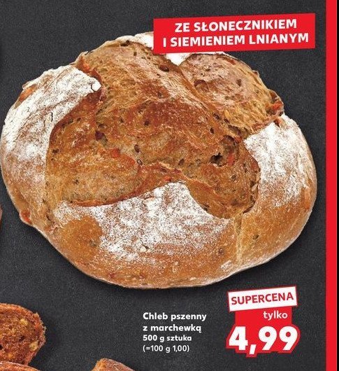 Chleb pszenny z marchewką promocja w Kaufland