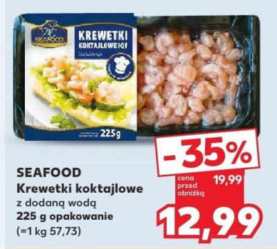 Krewetki koktajlowe z dodatkiem wody promocja w Kaufland