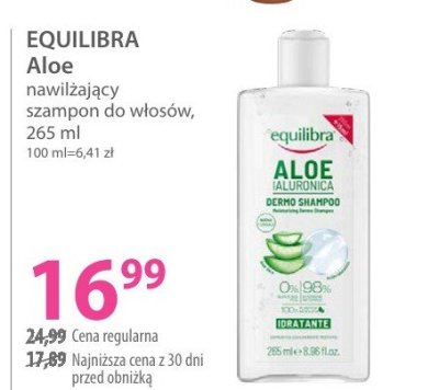 Szampon nawilżający do włosów EQUILIBRA Aloe promocja w Hebe