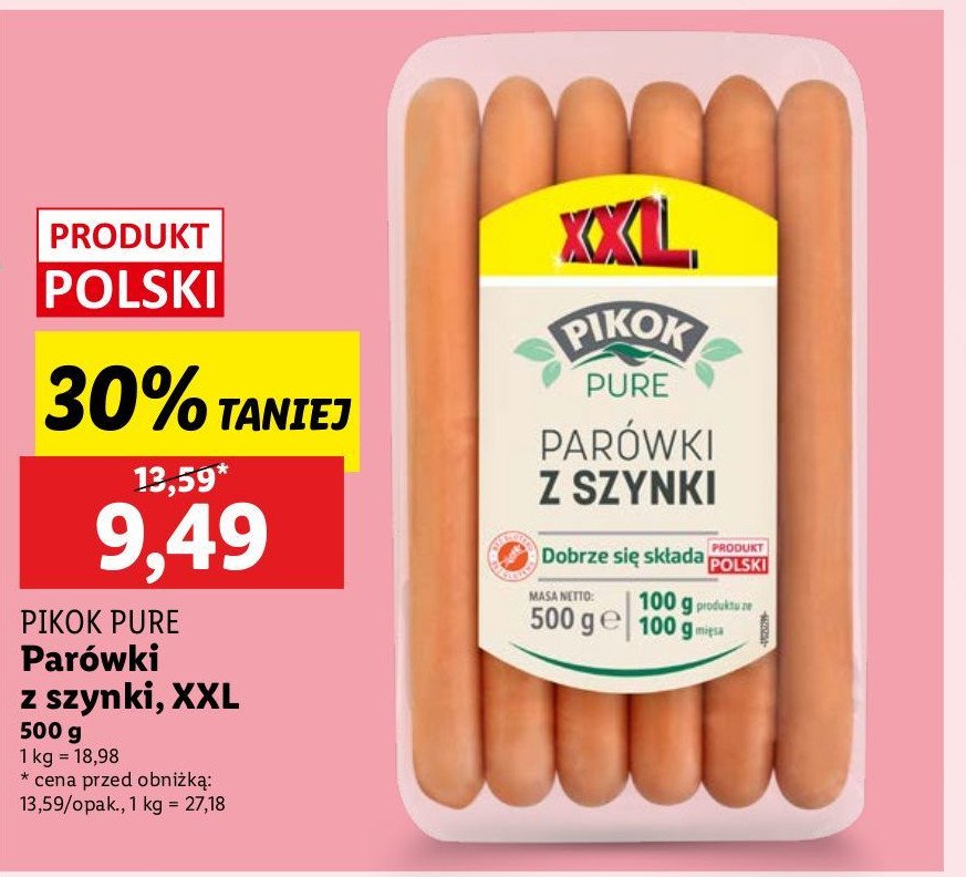 Par贸wki z szynki ekstra Pikok pure promocja