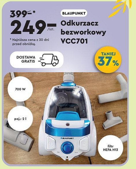 Odkurzacz bezworkowy vcc701 Blaupunkt promocja