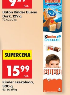 Baton Kinder Bueno Dark, 129 g promocja w Biedronka