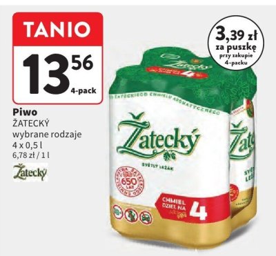 Piwo ŻATECKY promocja w Intermarche