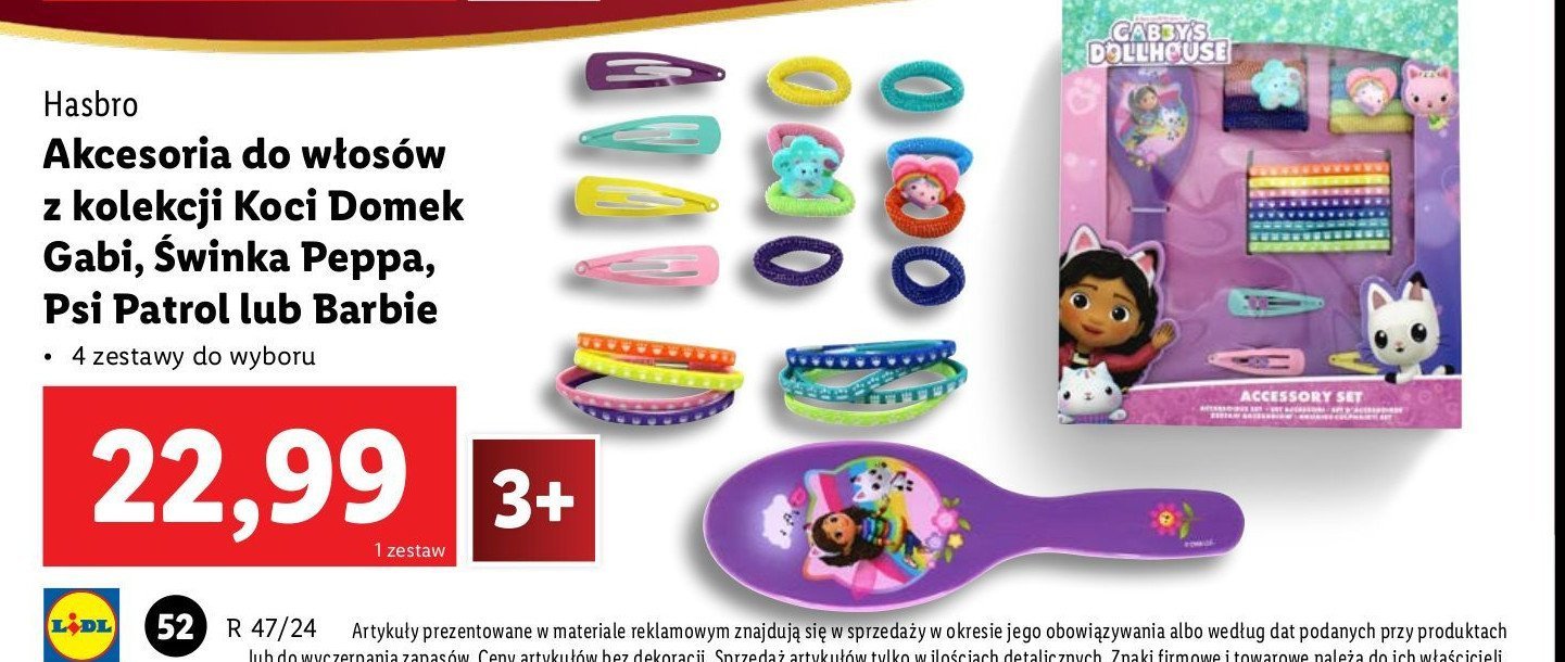 Akcesoria do włosów barbie Hasbro promocja w Lidl