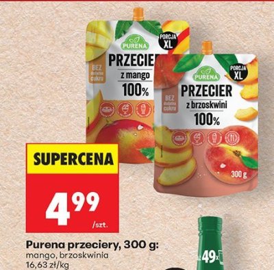 Przecier z brzoskwini Purena promocja w Biedronka