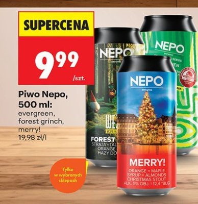Piwo Nepo, 500 ml: merry! promocja w Biedronka