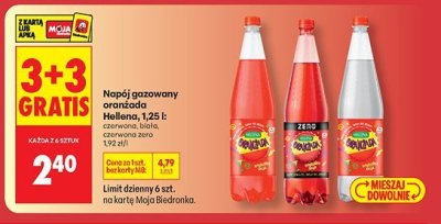 Napój bezalkoholowy oranżada Hellena, 1,25 l, czerwona promocja w Biedronka