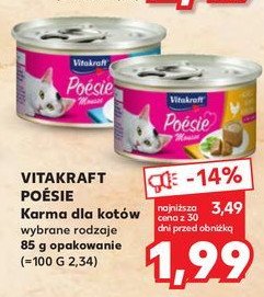 Karma dla kota kurczak z warzywami w sosie Vitakraft poesie promocja