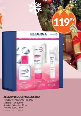 Zestaw Bioderma Sensibio produkty kosmetyczne Sensibio H2O 100ml, Sensibio Defensive 40ml, Sensibio Eye+ 15ml promocja w DOZ.PL