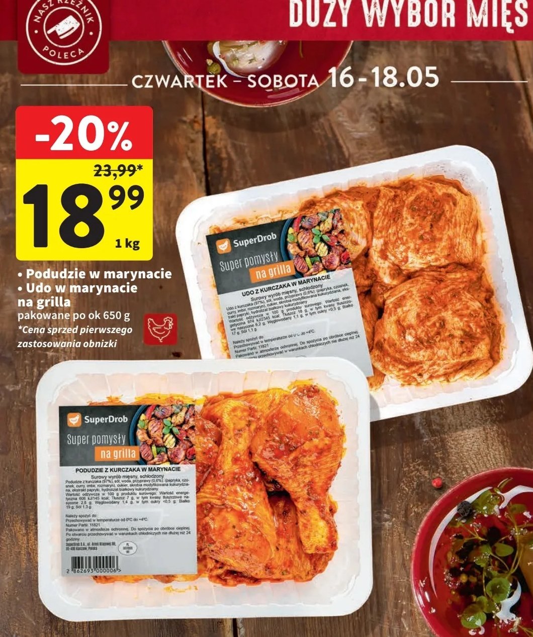 Podudzie z kurczaka w marynacie Superdrob promocja