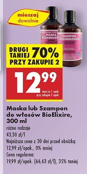 Szampon do włosów z czarnuszką Bioelixire promocja