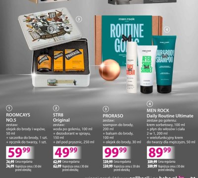 Zestaw MEN ROCK Daily Routine Ultimate krem nawilżający 100 ml + płyn do włosów i ciała 2 w 1, 200 ml + wielofunkcyjny krem do twarzy dla mężczyzn 50 ml promocja w Hebe