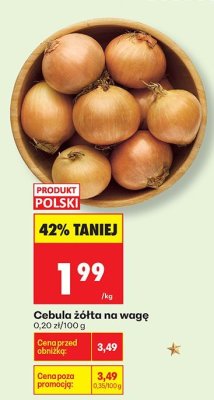 Cebula żółta na wagę promocja w Biedronka