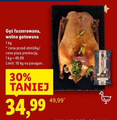 Gęś faszerowana, wolno gotowana promocja w Lidl