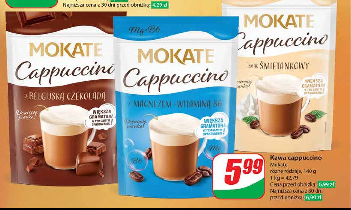 Cappuccino z magnezem Mokate cappuccino promocja