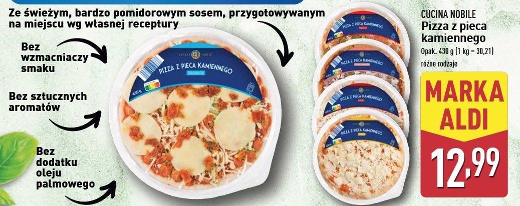 Pizza z kamiennego pieca 5 serów Cucina nobile promocja w Aldi