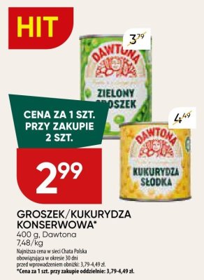 GROSZEK/KUKURYDZA KONSERWOWA promocja w Chata Polska