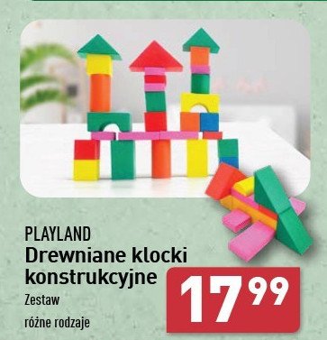 Klocki drewniane konstrukcyjne Playland promocja w Aldi