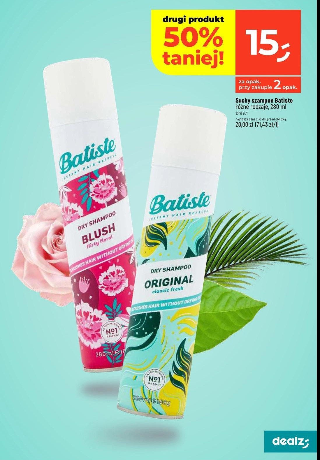 Suchy szampon original Batiste dry shampoo promocja