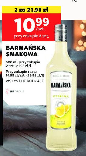 Wódka BARMAŃSKA CYTRYNOWA promocja w Stokrotka