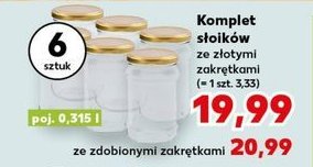 Słoik z zakrętką 315 ml promocja w Kaufland