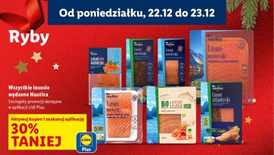 Wszystkie łososie wędzone Nautica -30% promocja w Lidl