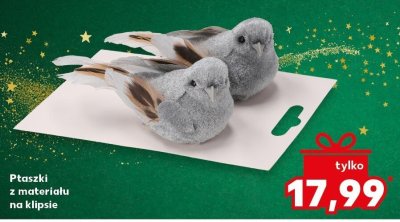 Ptaszki z materiału na klipsie promocja w Kaufland