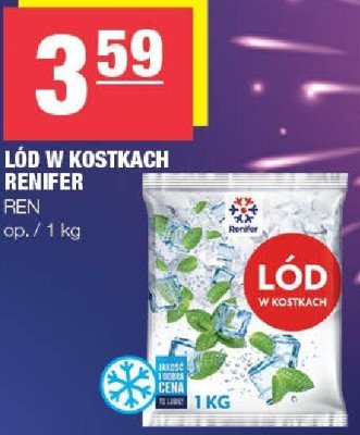 Lód w kostkach RENIFER REN promocja w SPAR