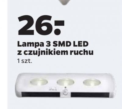 Lampa led smd z obrotowym czujnikiem ruchu 3 diody promocja