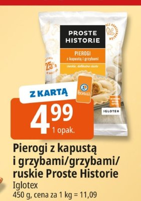 Pierogi z kapustą i grzybami / grzybami / ruskie Proste Historie Iglotex promocja w Leclerc