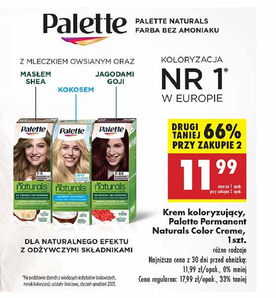 Farba do włosów l6-0 Palette permanent naturals color creme promocja