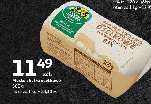 Masło osełkowe extra Auchan pewni dobrego promocja