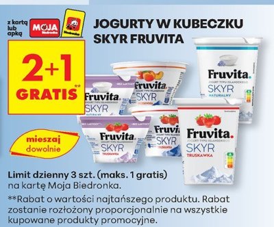 Jogurt SKYR Fruvita różne smaki promocja w Biedronka