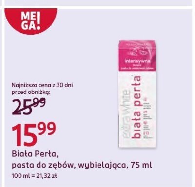 Pasta do zębów wybielająca  promocja w Rossmann