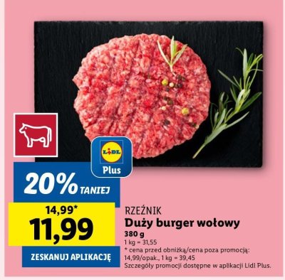 Big burger Rze藕nik codzienna dostawa promocja