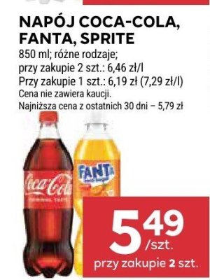 Napój Coca-Cola, Fanta, Sprite promocja w Stokrotka