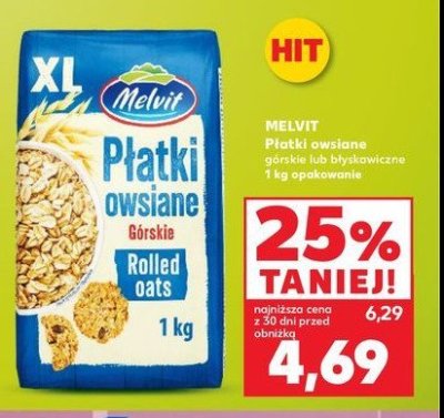 P艂atki owsiane b艂yskawiczne Melvit promocja