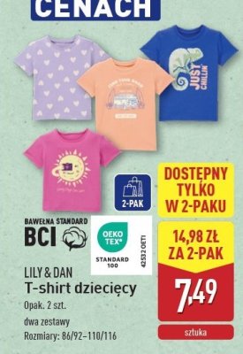 T-shirt dziecięcy 86/92-110/116 Lily & dan promocja